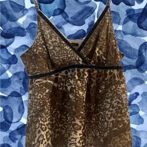 Leopard Print Women's Top y2k